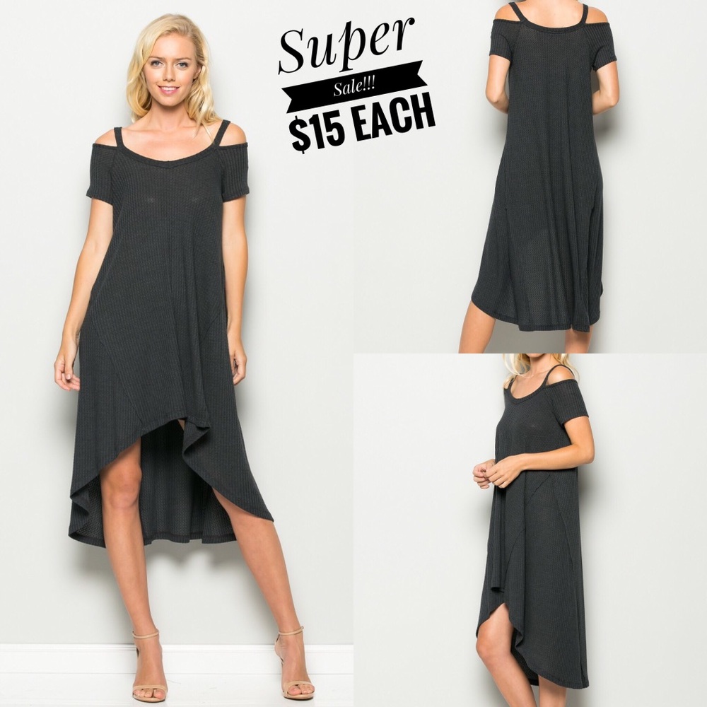 Hi-Low Off Shoulder Dress